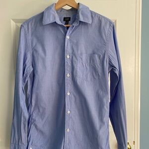 J.Crew 120's 2-ply blue button-up